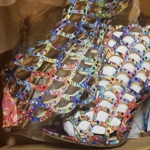 Multi Color Heel Size 10